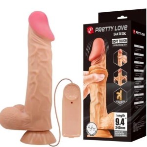 Dildo vibrador de piel realista